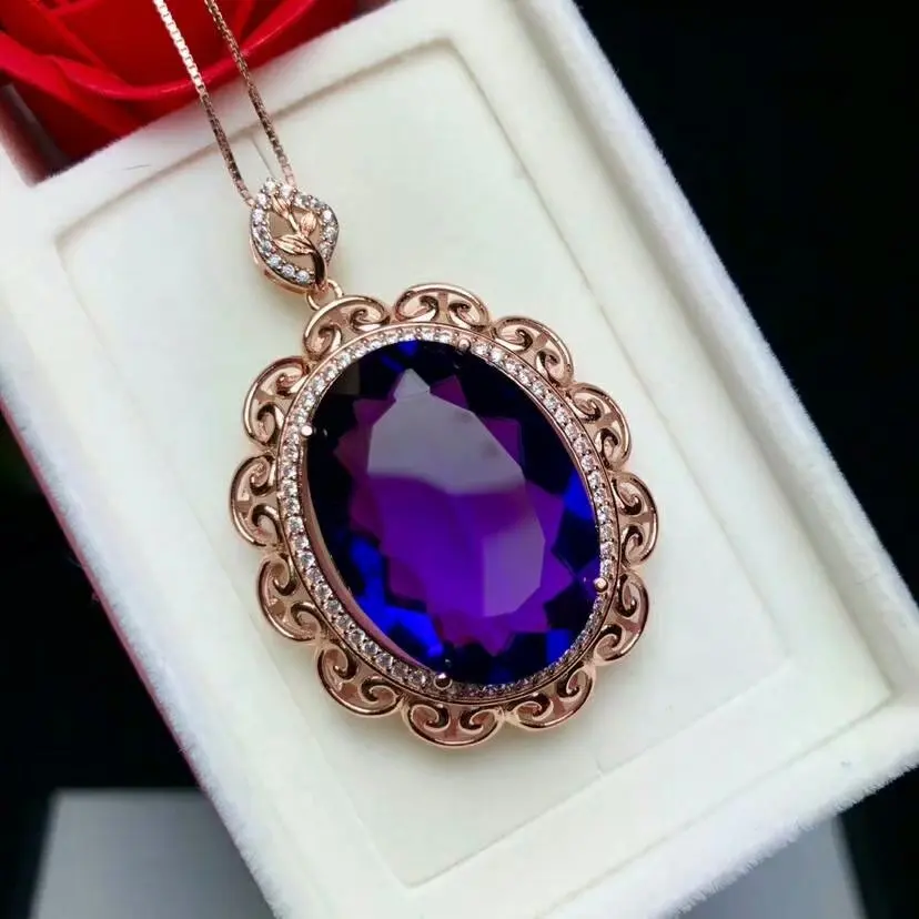 Подвески SHILOVEM из серебра 925 пробы с пьезоэлектрическим аметистом отправка