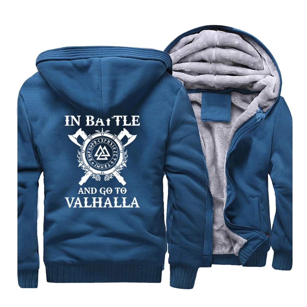 ТВ Show Викинги умереть в бою и перейдите к Valhalla печатных Для мужчин толстовки 2019