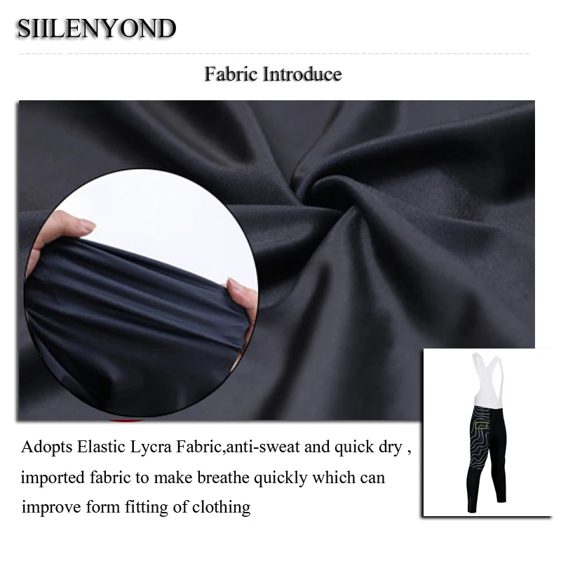 Siilenyond 2019 зимние Утепленные флисовые велосипедные брюки Профессиональный