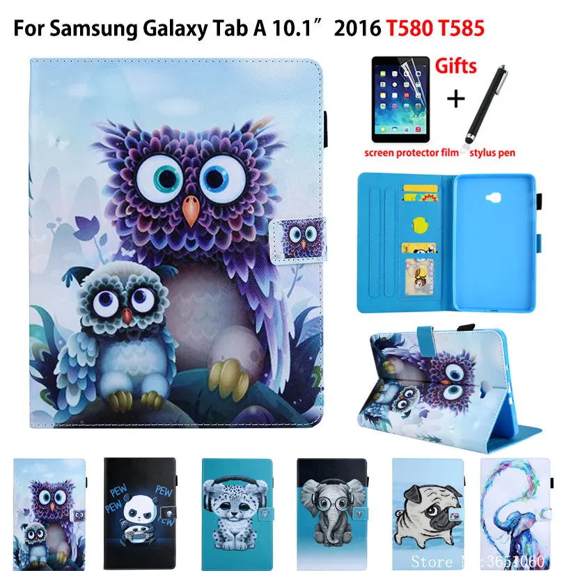 SM T580 чехол для планшета Samsung Galaxy Tab A a6 10 1 &quot2016 T585 T587 T585N Smart Cover Funda с изображением