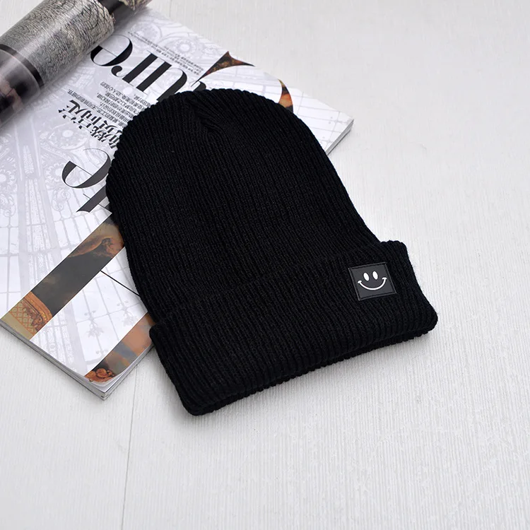 1-8 Years Old Baby Boy Girls Knit Hat Autumn Winter Warm Caps Cotton Children Kid Cuffed Outdoor Skullies Smile | Детская одежда и