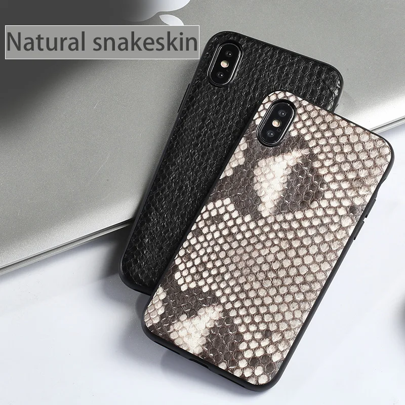 Genuine leather Phone cases For iPhone X 10 case Natural python skin Soft shell all-inclusive 6 6P 7 7P 8 8P cover |