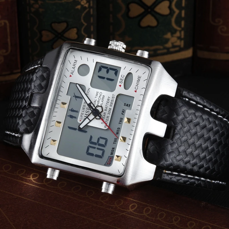 Часы наручные OHSEN Мужские Аналоговые Цифровые деловые электронные со