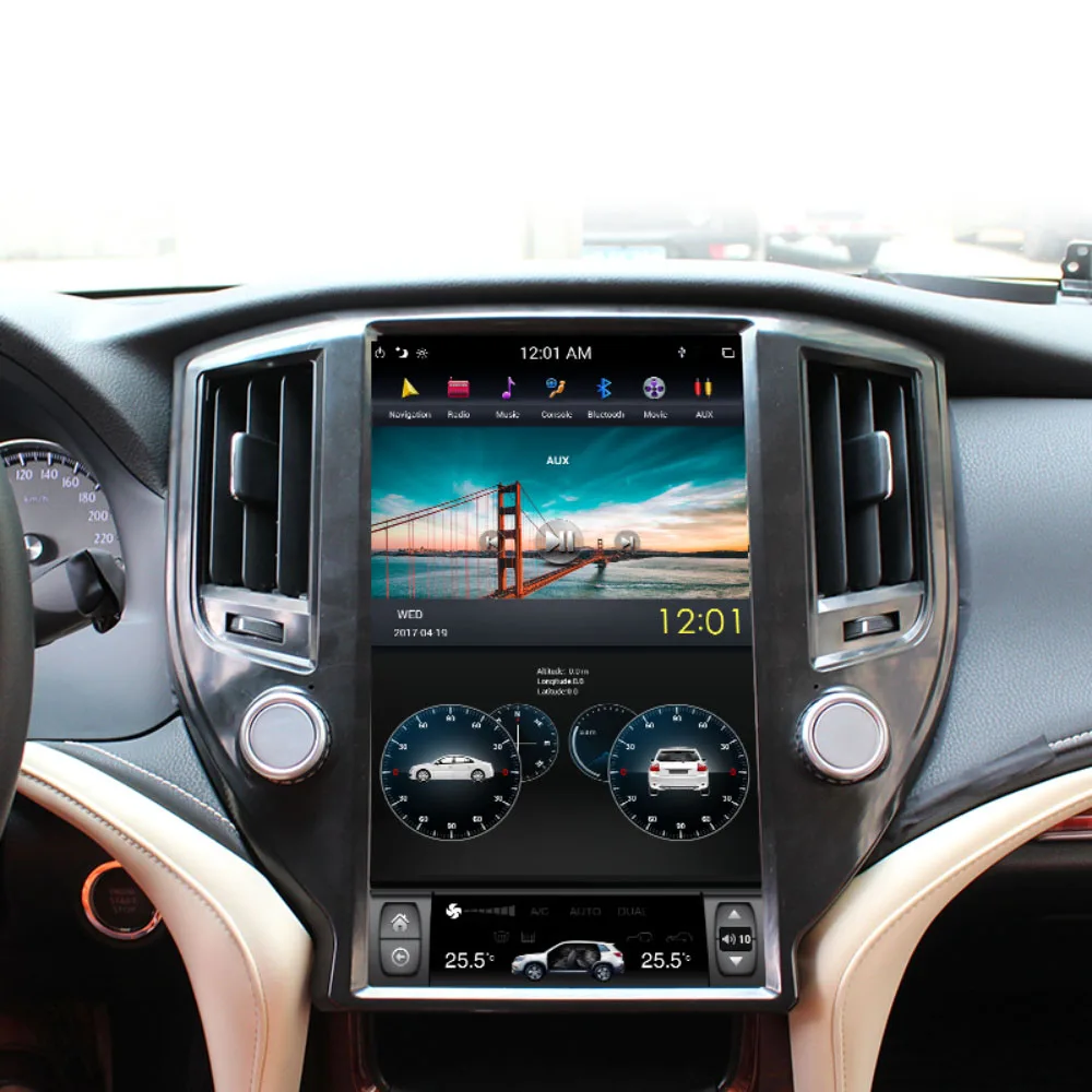 Автомобильная Мультимедийная магнитола Tesla style с GPS-навигацией для TOYOTA CROWN четыре