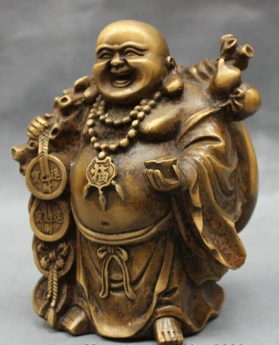 Быстрая доставка USPS в США S1408 народная китайская бронза Буддизм монета юаньбао фу