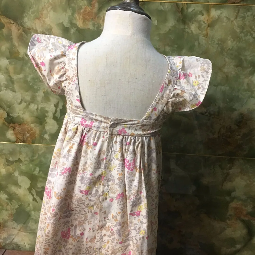 Girls Dress Sleeveless Summer Baby Dresses Floral Pattern Ruffles Long Length Boutique Kids Costume | Детская одежда и обувь