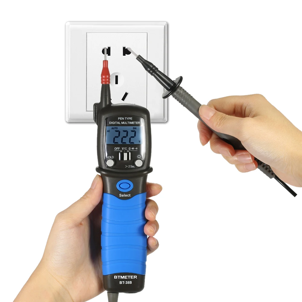 BTMETER Pen Type 2000 Counts Digital Multimeter Handheld Backlight LCD Display DC/AC Voltage Resistance Diode Continuity Tester |