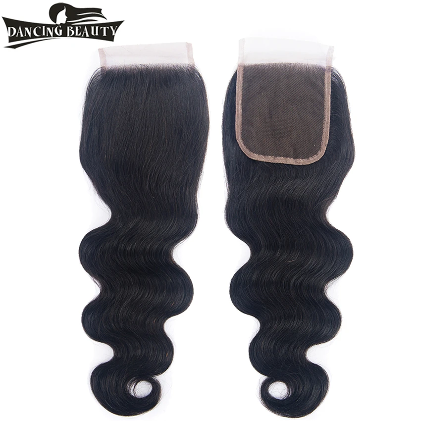 Танцы красоты перуанские пучки волос с закрытием 3 Связки тело волна