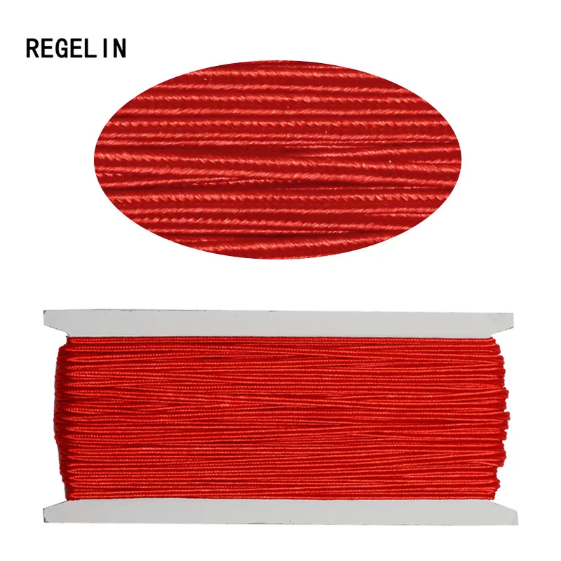red REGELIN(около 30 метров 3 мм) Китайский шнур из нейлона, змеиный живот, шнуры для самостоятельного изготовления китайских узлов - Цвет: red