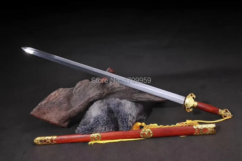 Китайский ручной WuShu меч TaiChi/кунгфу Цин мечи Цзянь край острый сложенный узор