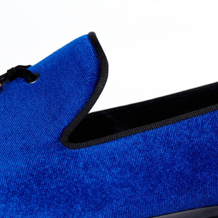 Harpelunde Mens Shoes Casual Blue Velvet Loafers Tassel Flats Free Shipping Size 6-14 | Обувь