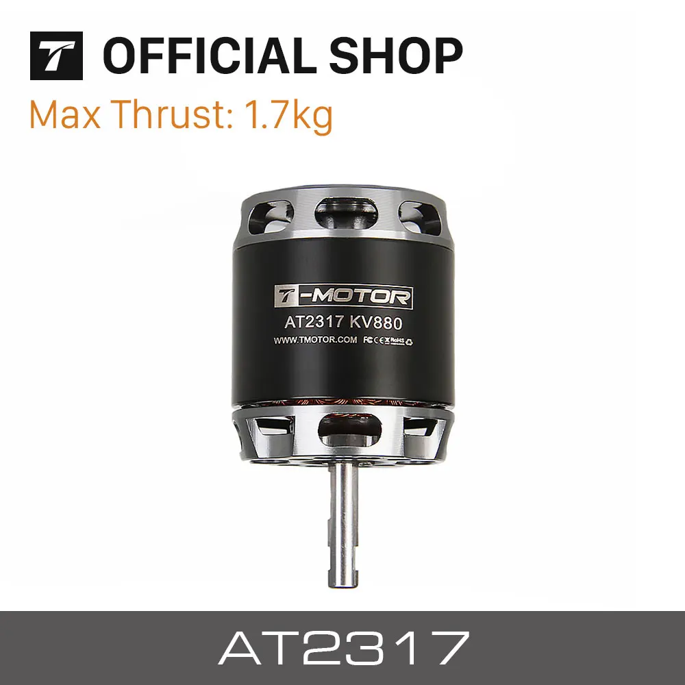 T MOTOR AT2317 длинный вал KV880 1400KV KV1250 бесщеточный двигатель для гибридного