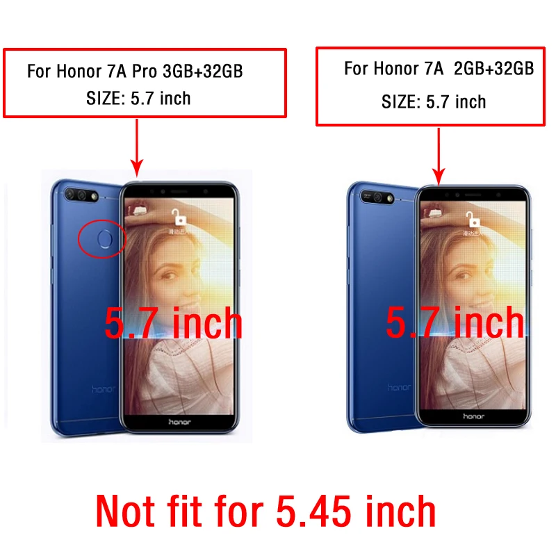 Чехол для Huawei Honor 7A с 5 7 дюймовым дисплеем ОЗУ 2 Гб ПЗУ 32 ГБ мягкий силиконовый