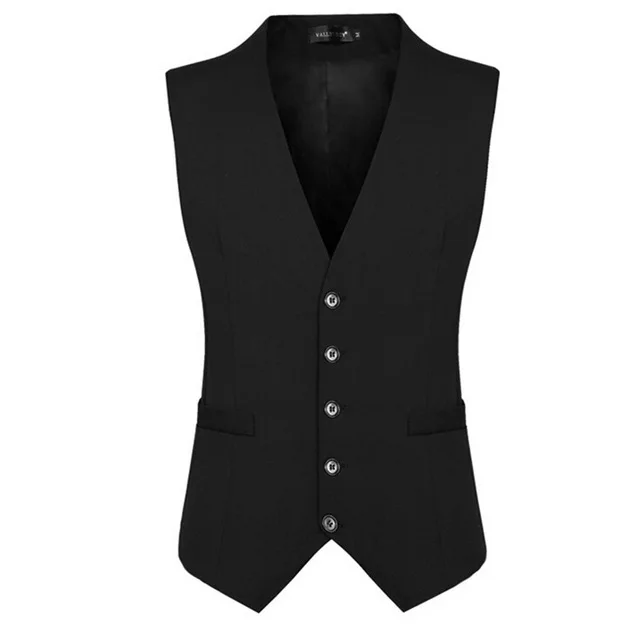 Индивидуальный заказ Для мужчин s модный бренд Slim Fit однобортный жилет-куртка без