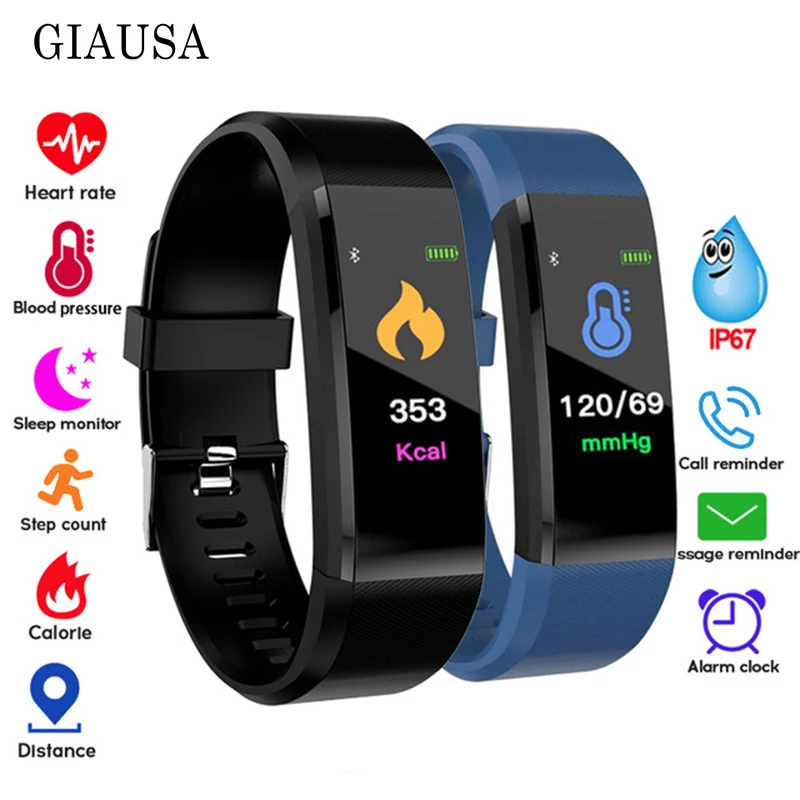 Браслет для здоровья измерение артериального давления пульсометр фитнес трекер