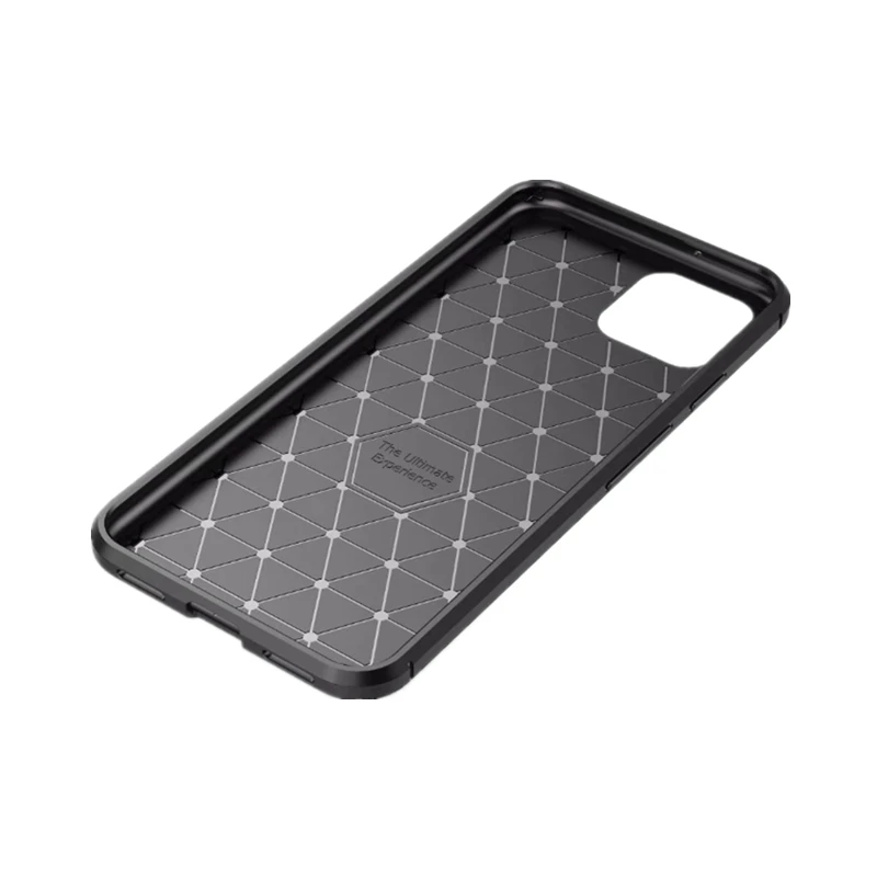Business Style Case For Gogle Pixel 4 XL 3A Carbon Fiber Pattern Anti-Drop TPU Cover |
