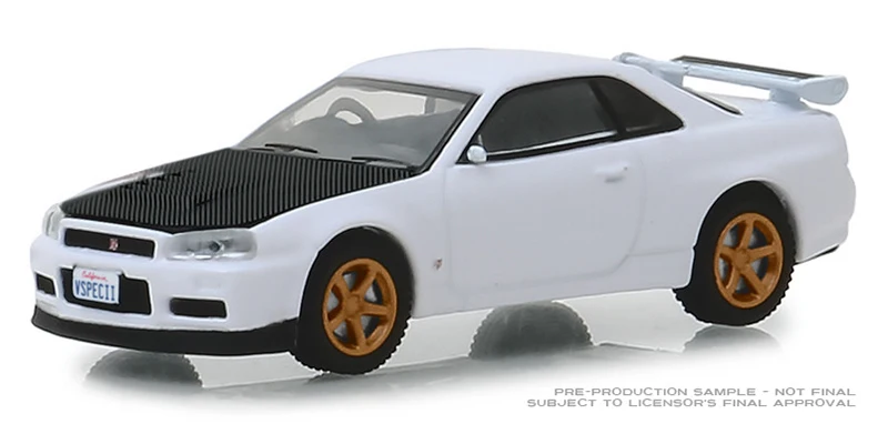 GreenLight 1:64 2001 НСРБ в Skyline GT-R (BNR34) сплав игрушечный автомобиль игрушки для детей