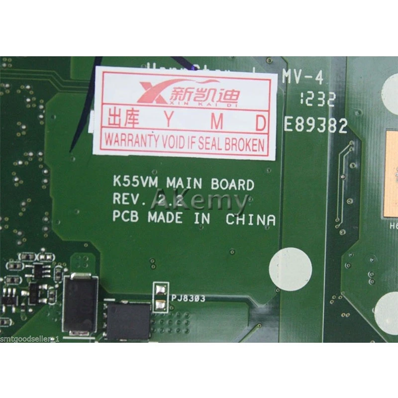 XinKaidi K55VM материнская плата для ноутбука ASUS A55V K55V K55VJ REV2.2/2 0 Поддержка Geforce GT630 2G 100%