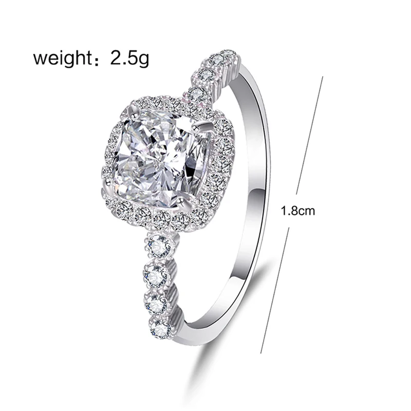 1 шт. женские кольца темперамент квадратной формы в виде геометрических фигур с