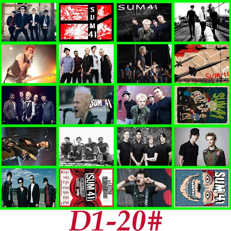 D1 20 # Sum 41 классической серии Стикеры 20/за штуку Бесплатная доставка ПВХ