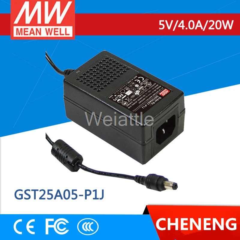 Бренд MEAN WELL представляет оригинальный GST25A05 P1J 5V 4A meanwell GST25A 20 Вт AC DC постоянного