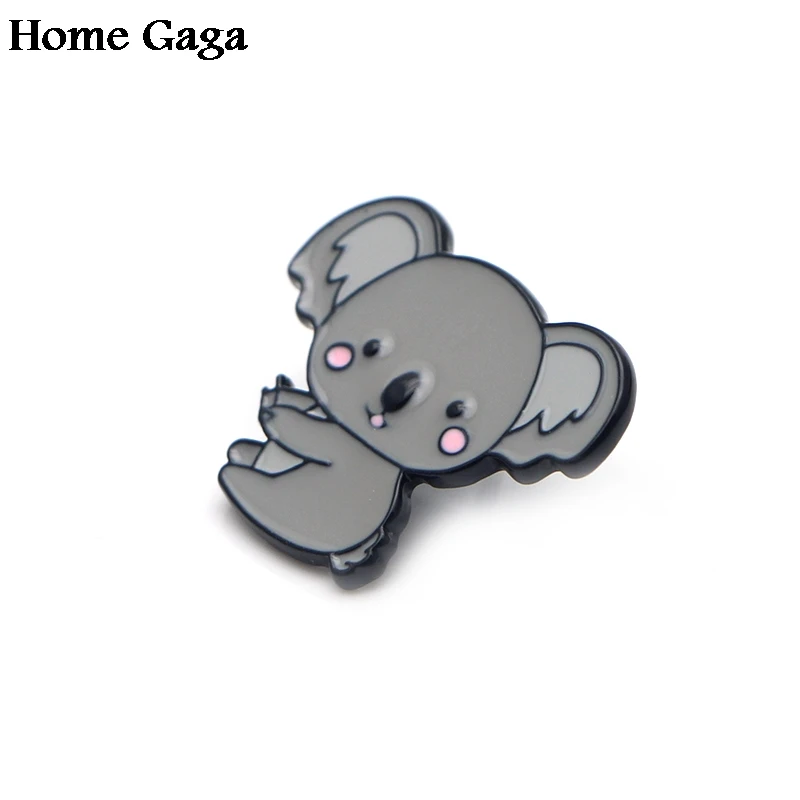 Homegaga коала Медведь DIY цинк галстук мультфильм забавные булавки рюкзак одежда броши для мужчин и женщин шляпа Декоративные значки медали D1595