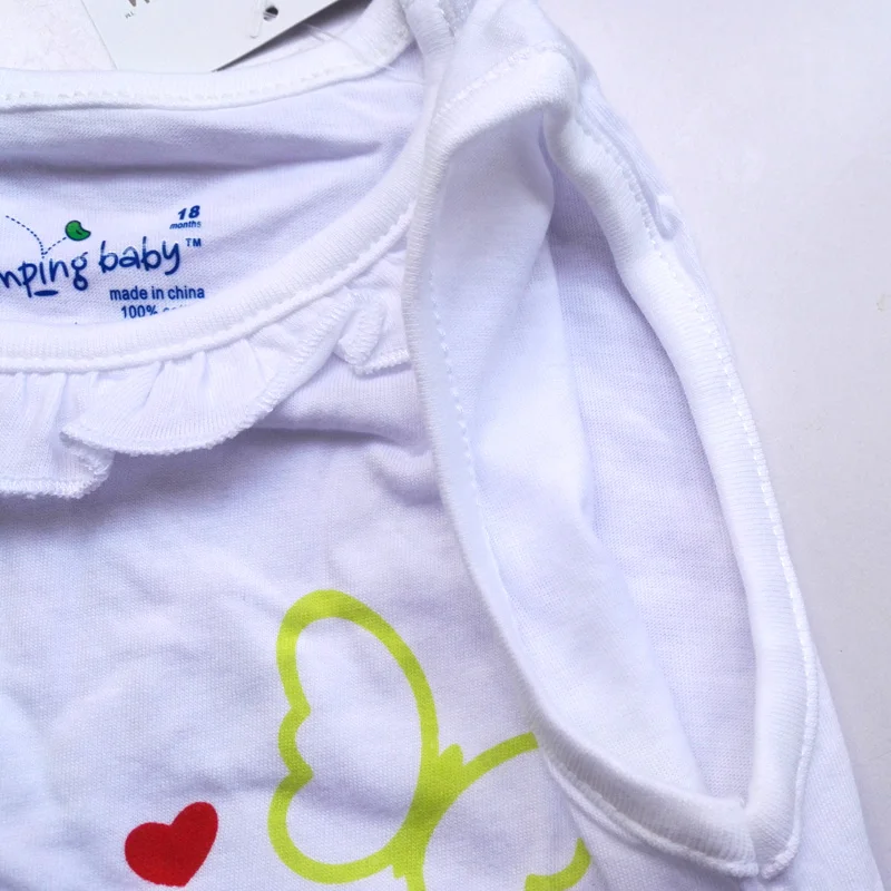Jumpingbaby 2021 Детская футболка одежда для девочек летние топы футболки маленьких