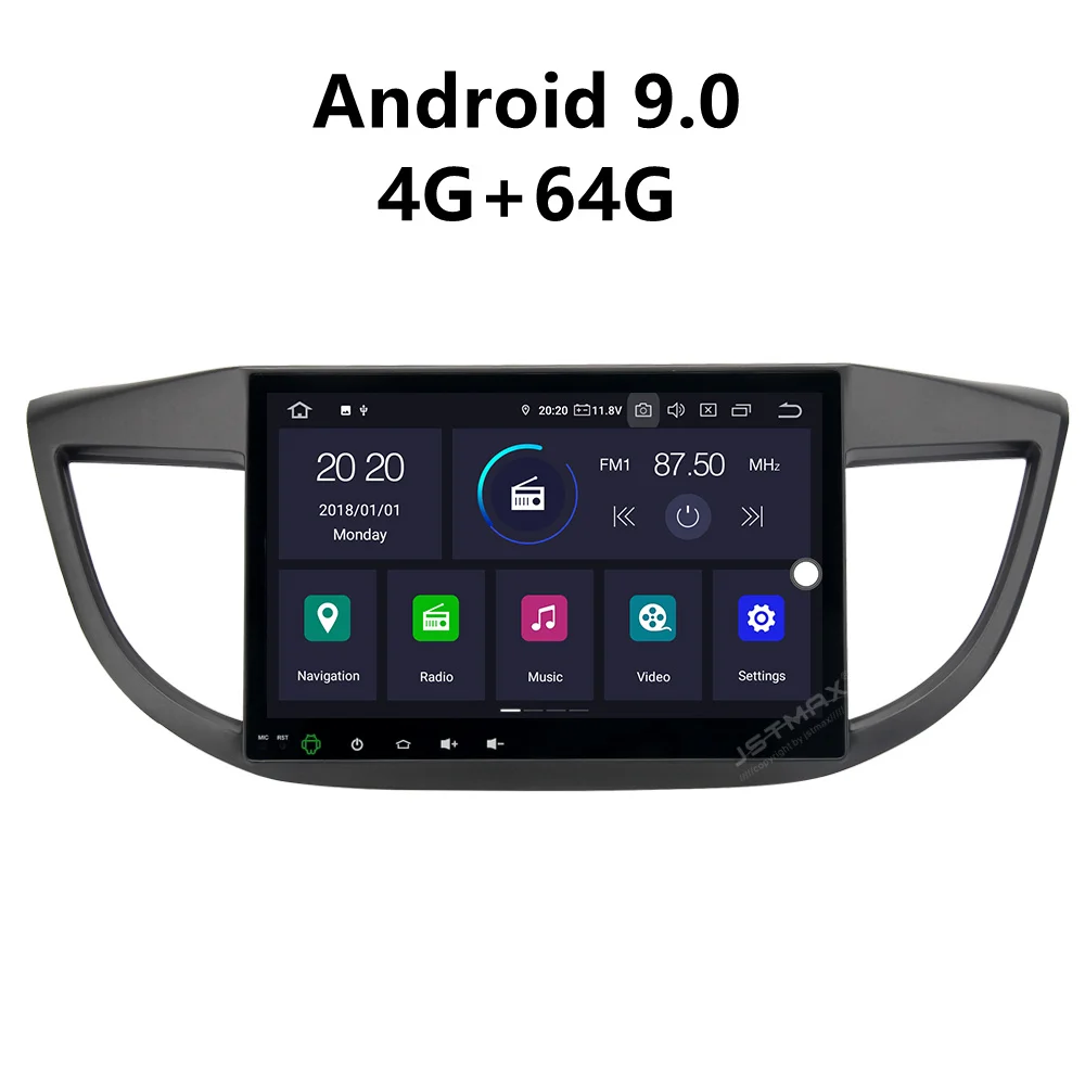 

JSTMAX 10,2 ''Android 9,0 4G + 64G ISP экран автомобильный DVD Радио стерео плеер для Honda CRV 2012 2013 2014 радио