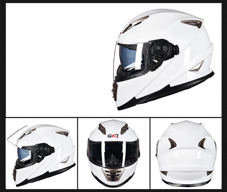 Шлем с двойными линзами для мотоциклистов с системой блокировки Sheld GXT 999 moto rbike шлем moto casco