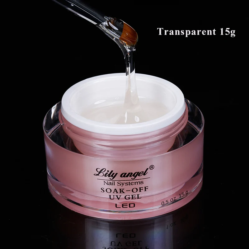 Clear15g Lily Angel, а так же 30 г/15 г профессиональный uv гель сильный гель для наращивания расширения ногтей светодиодный гель-маникюр, Полировка Ногтей Гель продлевающий половой акт лак Z - Цвет: Clear15g