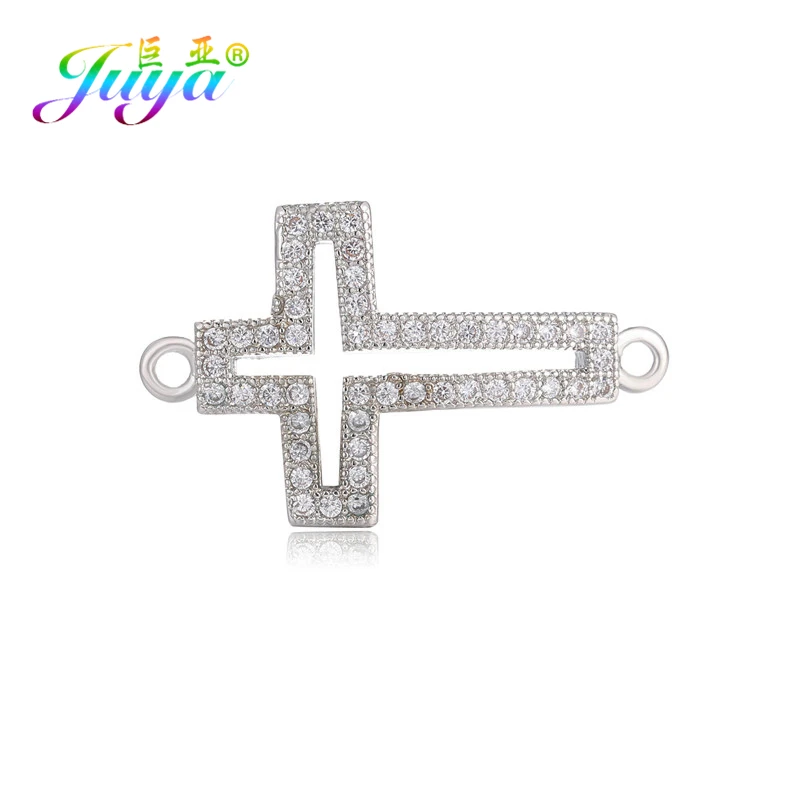 

Juya DIY Religious Jewelry Supplies Handmade Cross Charms Connector Accessories For Women Men Christian Fashion Jewelry Making