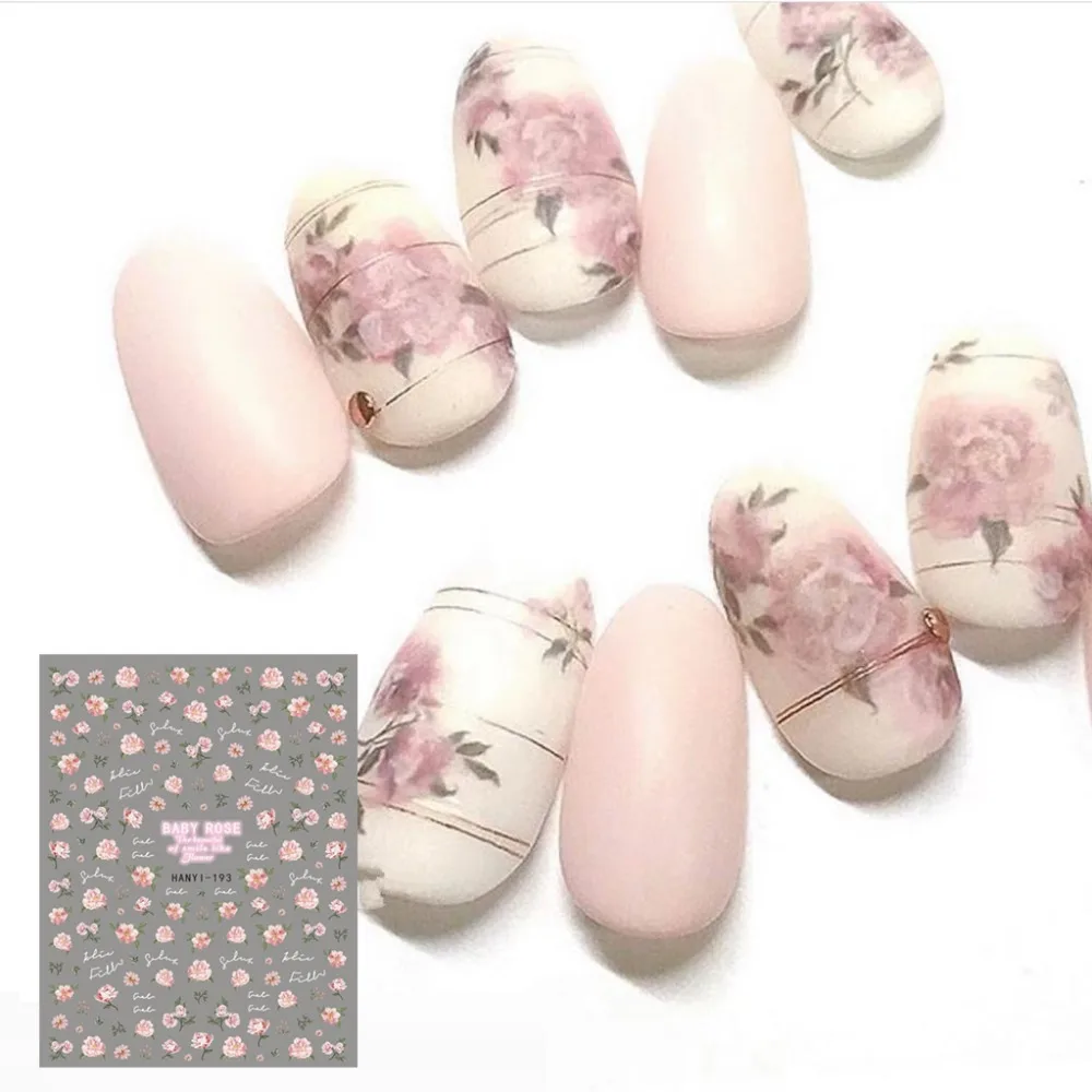 CA серия CA-362 Роза дизайн Прохладный стикеры 3D на ногти nail Art шаблон наклейки diy инструмент для ногтей украшения