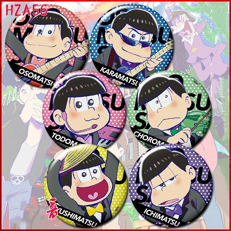 ZXFJXR 58 мм аниме Osomatsu Сан Кун персонаж Мацуно Карамацу матсуно юшимацу значок