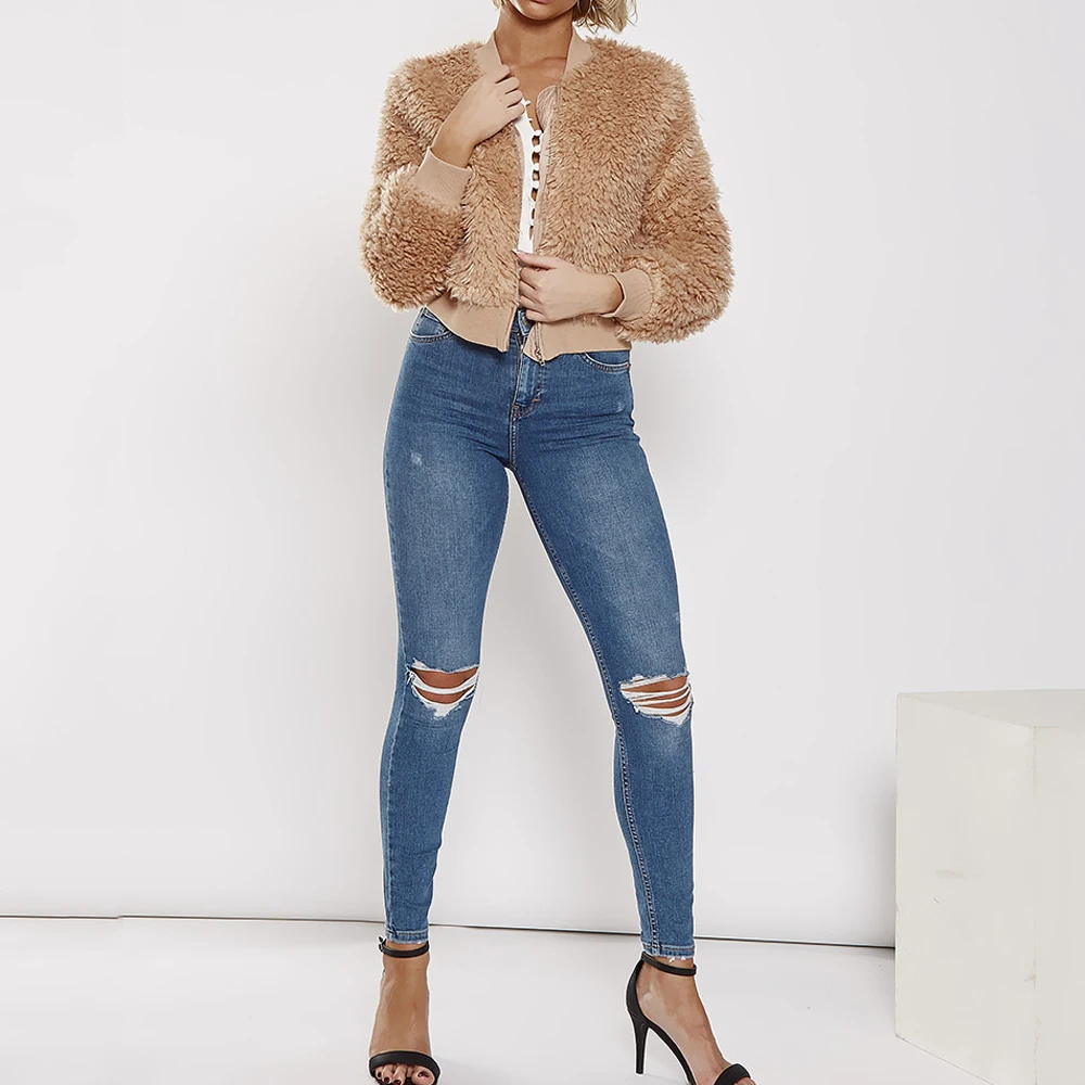 2018 Winter Warm Overcoat Women Faux Fur Fleece Coat Zipper Cardigan Female Outwear | Женская одежда