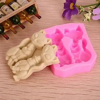 Силиконовая форма для торта в форме лисы и животных силиконовая украшения тортов