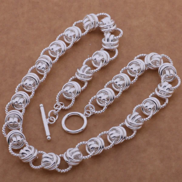 

Оптовая продажа, посеребренные модные ювелирные изделия, классическое ожерелье, бесплатная доставка, амулеты, модные ювелирные изделия, ку...