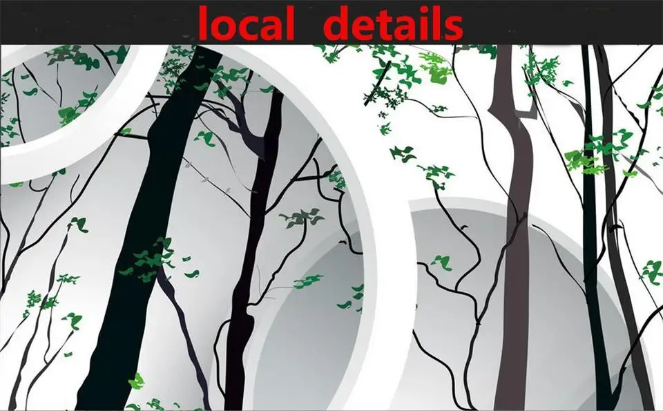 3d комнатные обои на заказ фото нетканые настенные картины белые круги зеленые