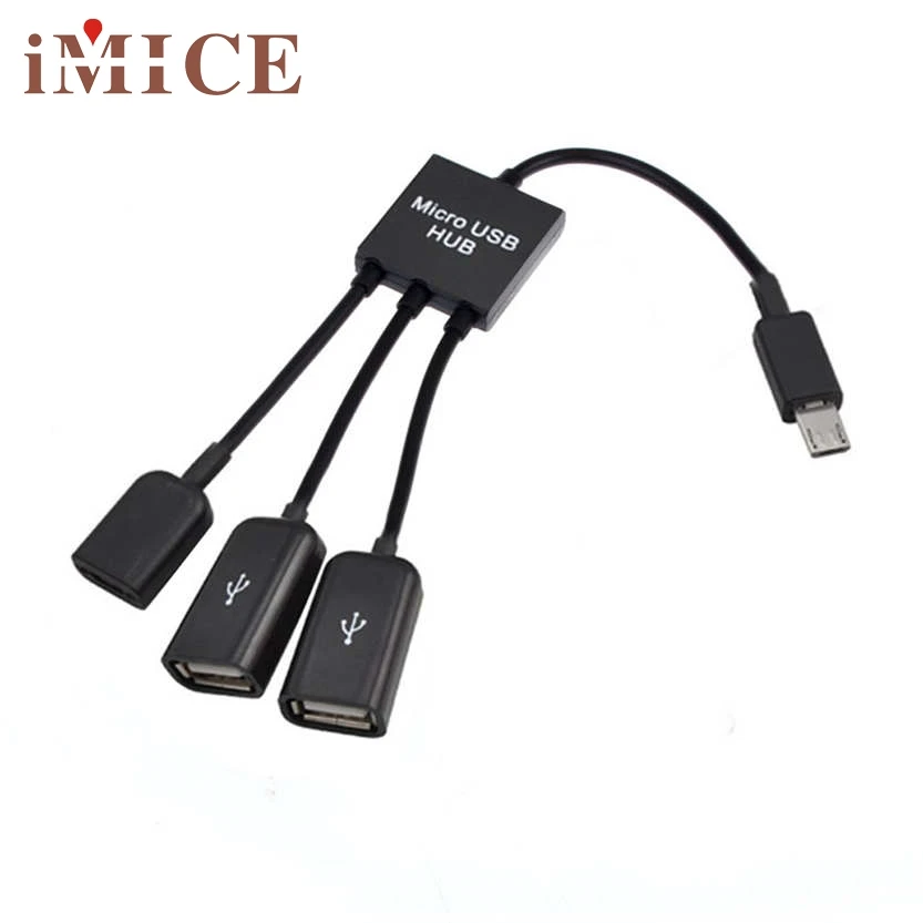 Оригинальный iMice 3 в 1 USB OTG кабель адаптер Micro Hub для смартфонов и планшетов|usb hub usb|hub