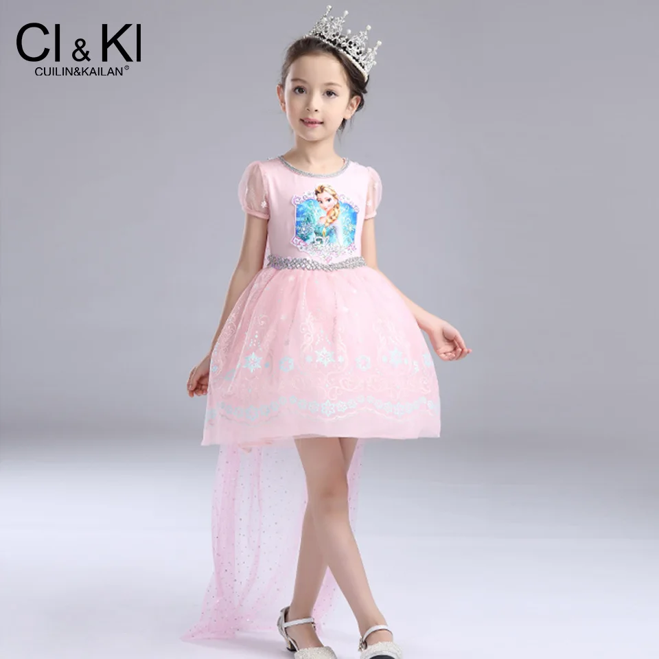 CuilinKailan платье disfraz Анна Эльза Принцесса София infantil fever Детский костюм vestido