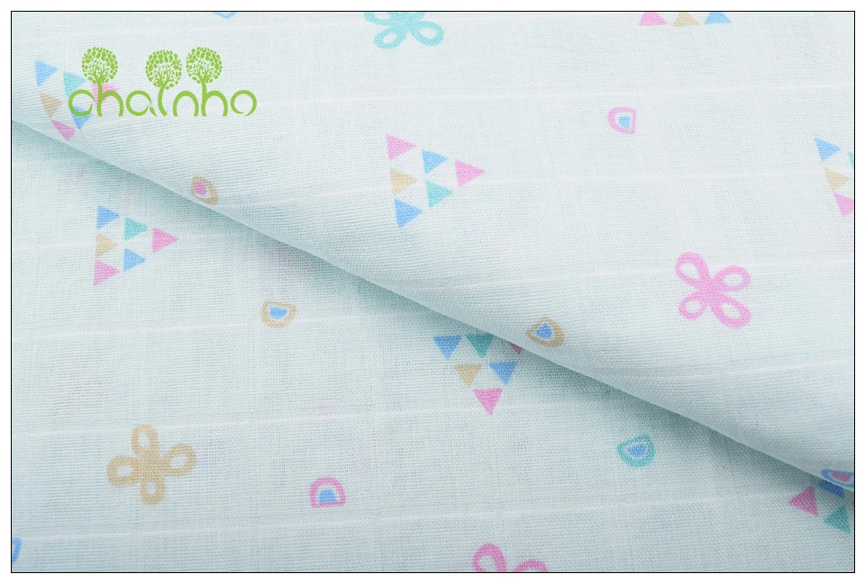 Chainho, 6 шт./лот, мультфильм серии, хлопок марля ткань, двойной слой для DIY шитья и квилтинга детское банное полотенце, подгузники, нагрудники материал