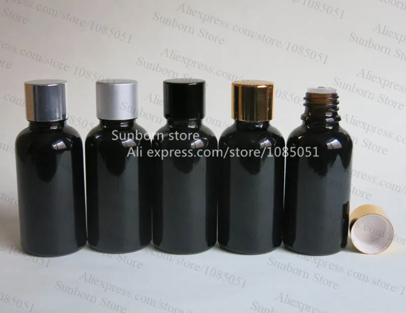 

10X 30cc black essential oil bottle, 30ml black glass bottle with dropper insert and screw cap, cosmetic bottle