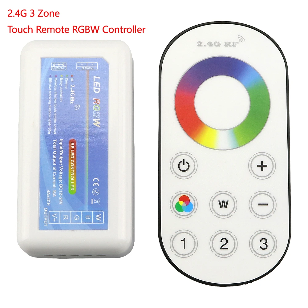 2.4G LED RGB / RGBW Controller DC12-24V Touch Screen RF Remote Control for Strip | Лампы и освещение