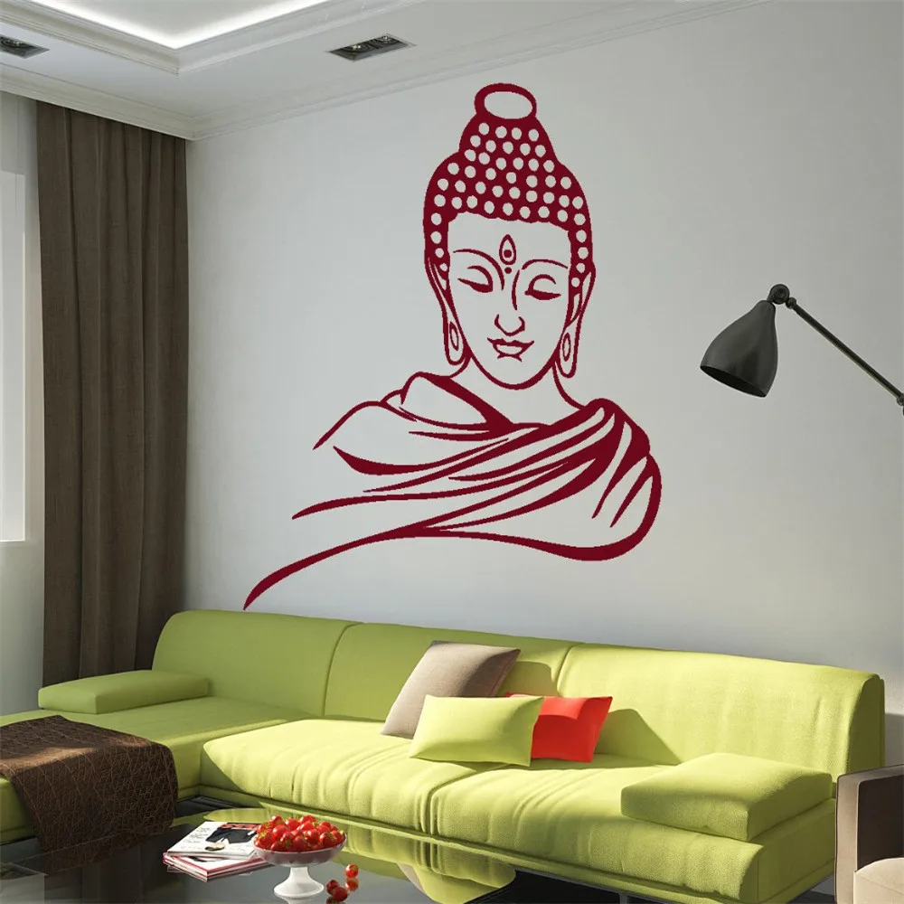 

Buddha Wall Decal Vinyl Paper Wall Stickers Home Decal Buddha Buddhism Nirvana Wall Sticker Home Decor Living Room Mural