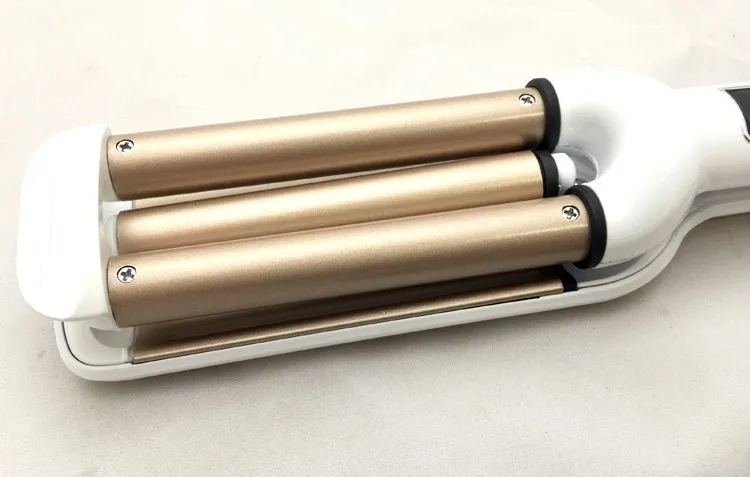 Новый 3 Бочки волосы вращающийся бигуди Трехместный ствола flat iron бочки для волн и