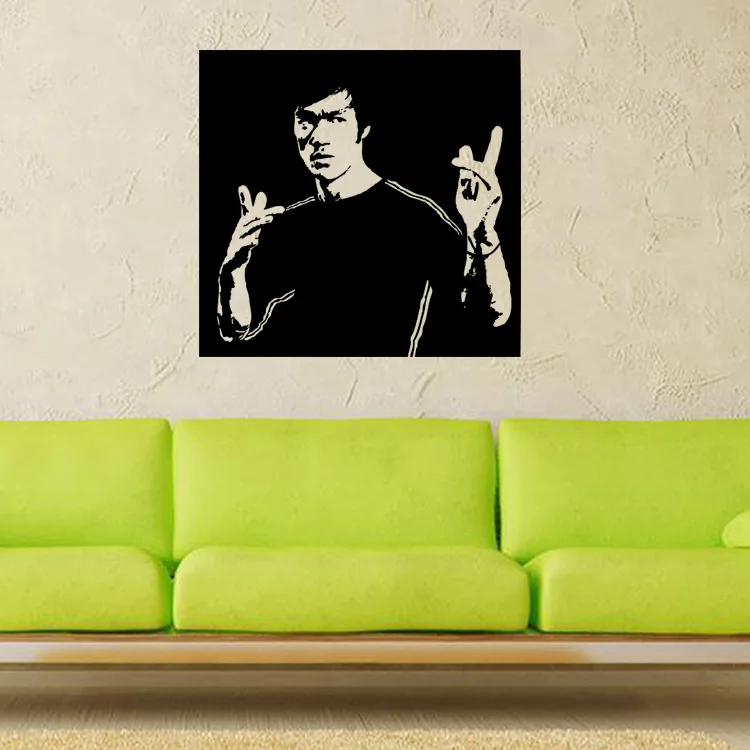 Брюс ли Боевые искусства Миф Creative Home Мебель ТВ Фоне Стены Стикеры Производители