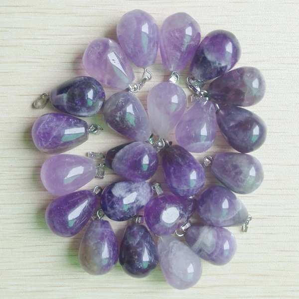

2018 Fashion hight quality Natural Stone drop shape charms Pendants For Jewelry Making 30pcs/lot Wholesale Free shipping