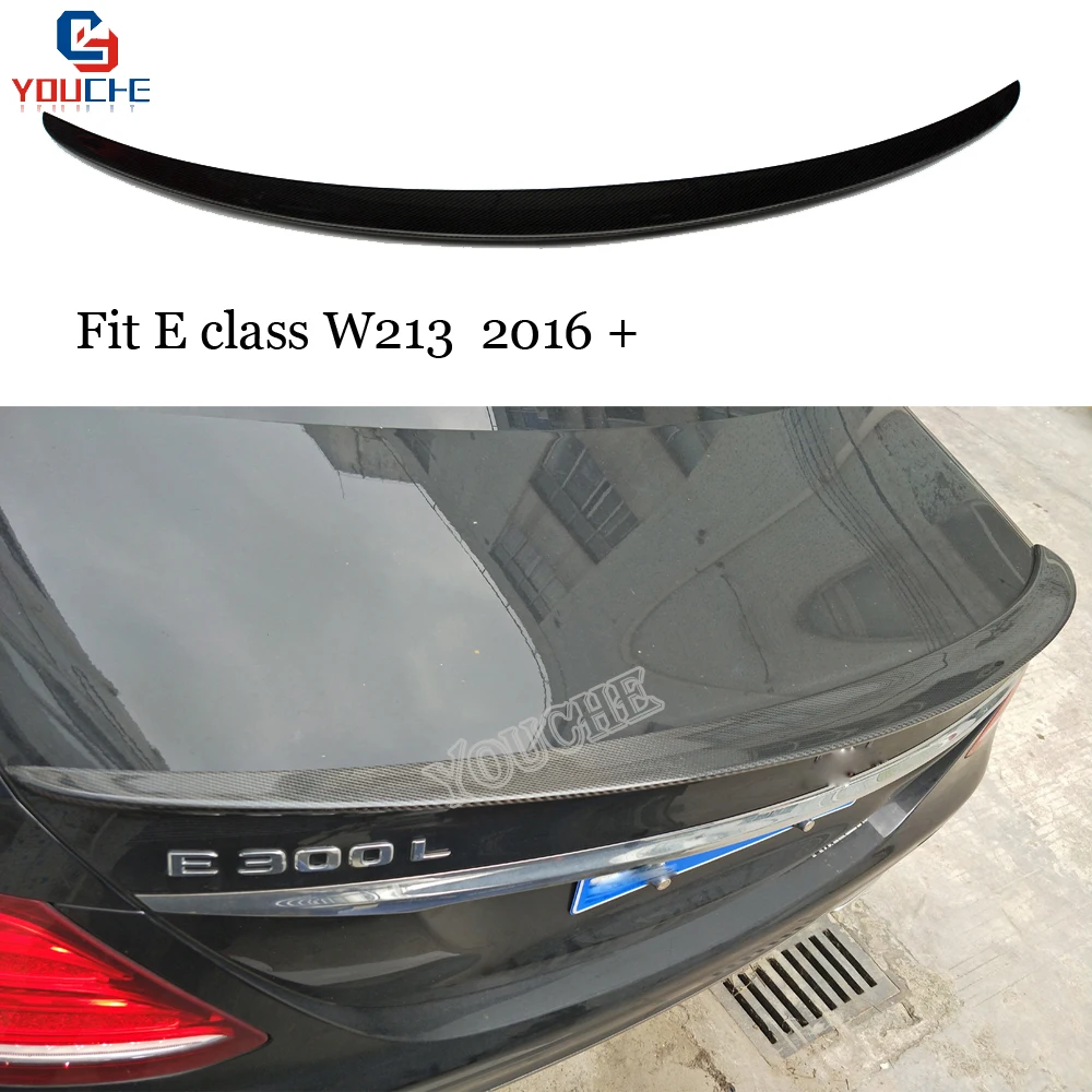 

W213 AMG Style Carbon Fiber Rear Spoiler For Mercedes E Class 4-door Sedan 2016+ E300 E350 E400 E450 E63 AMG Trunk Boot Lip