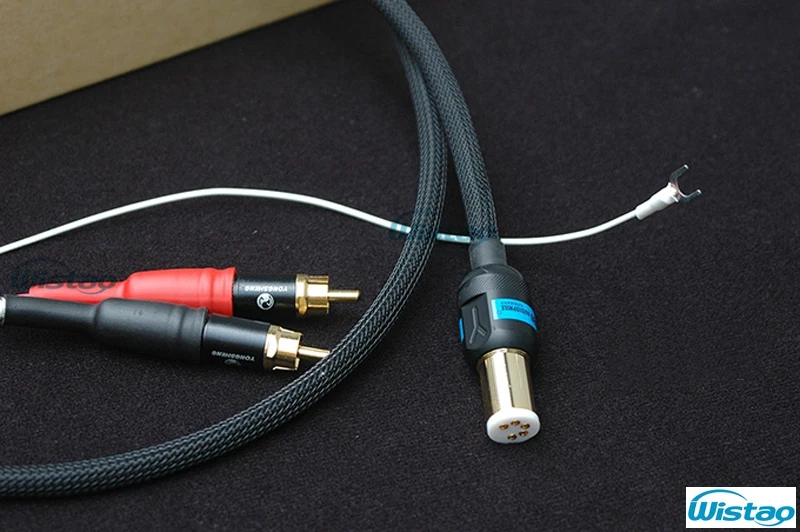 Круглый сигнальный кабель LP Tonearm 5 контактный разъем Din 6N OFC провод для подключения