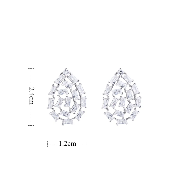 GAOLA High Quality Green Cubic Zircon Waterdrop Dangle Earrings Women Fashion Jewelry GLE9130 | Украшения и аксессуары