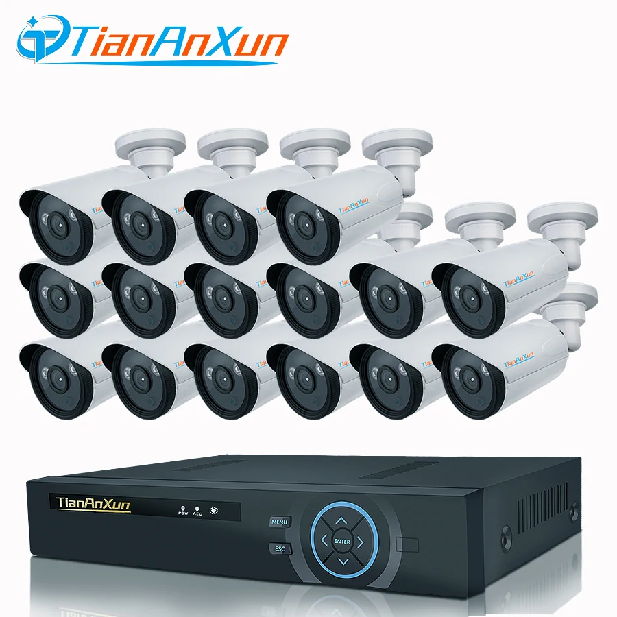 Наружная система видеонаблюдения TIANANXUN 16 каналов 1080P DVR|Система наблюдения| |